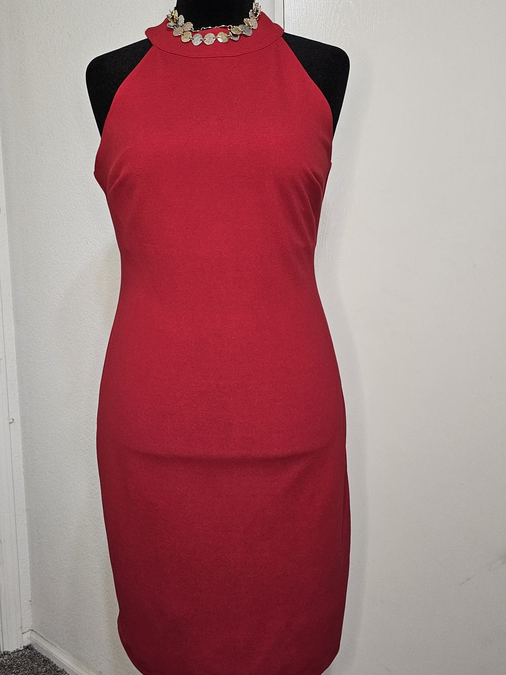 Sam Edelman Red Halter Sheath Dress - Classic Women's Cocktail Dress Sz 8